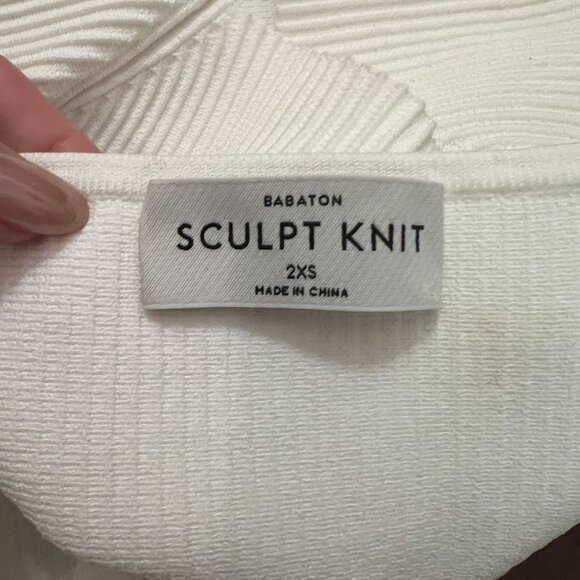 Aritzia - Sculpt Knit White Square Neck Tank Top - XXS - Picture 4 of 5